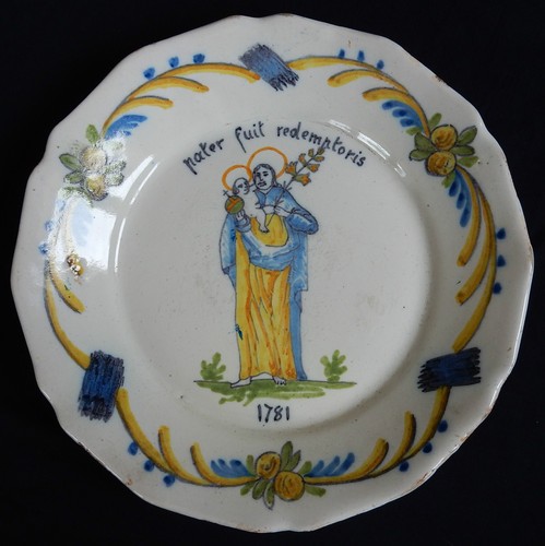 Assiette ancienne 18ème - ,