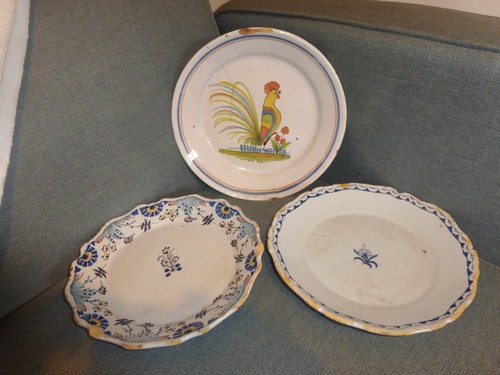 Assiettes anciennes 19 - 18, /